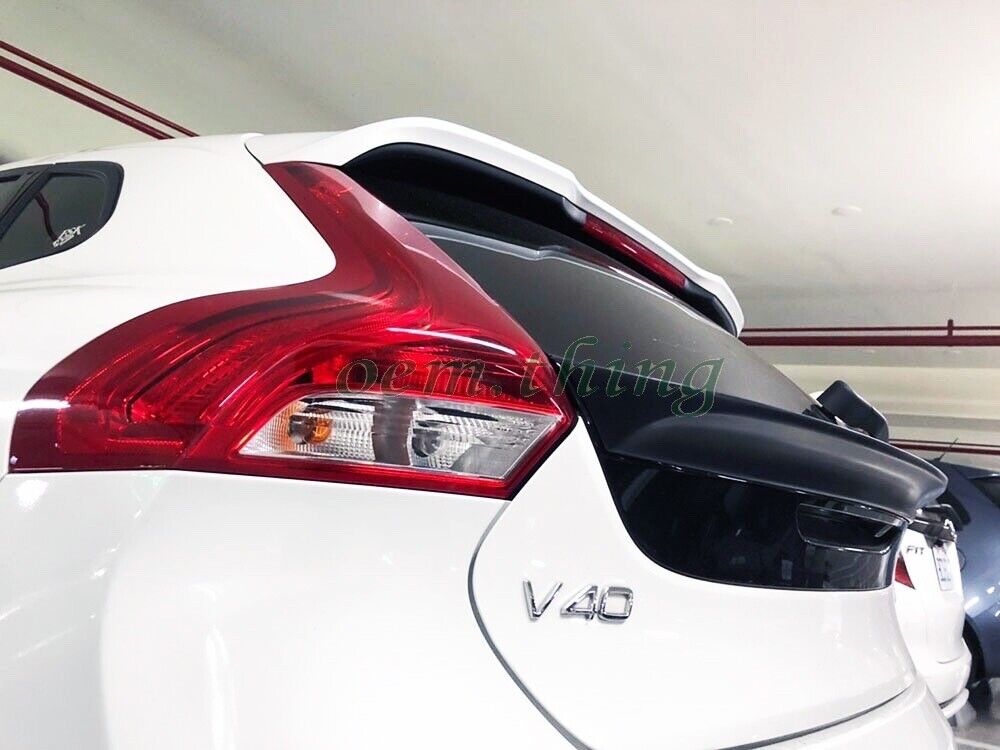 2014-2019 Fit For Volvo V40 5D DTO Style Rear Roof Spoiler Wing Carbon  Fiber