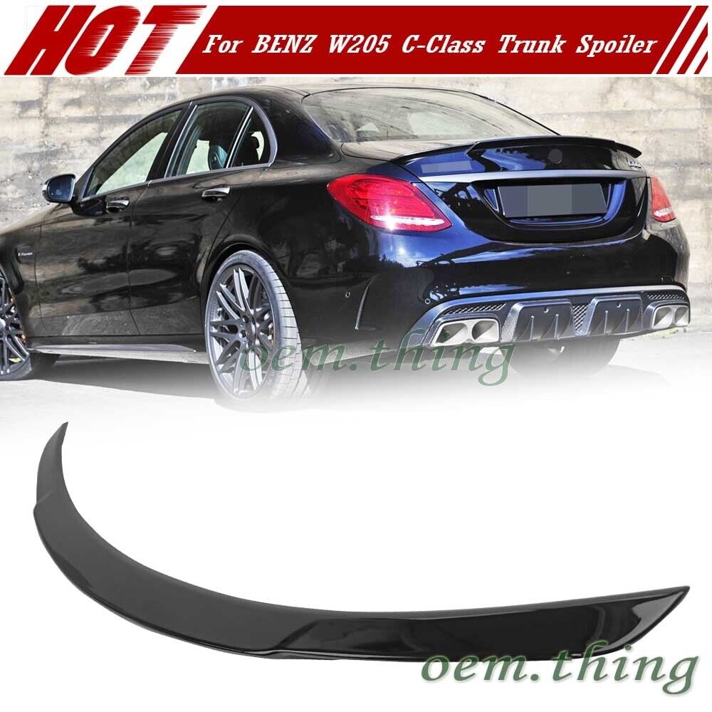 15-21 Fit For Mercedes Benz W205 C 4D Sedna Rear Trunk Boot Spoiler ...
