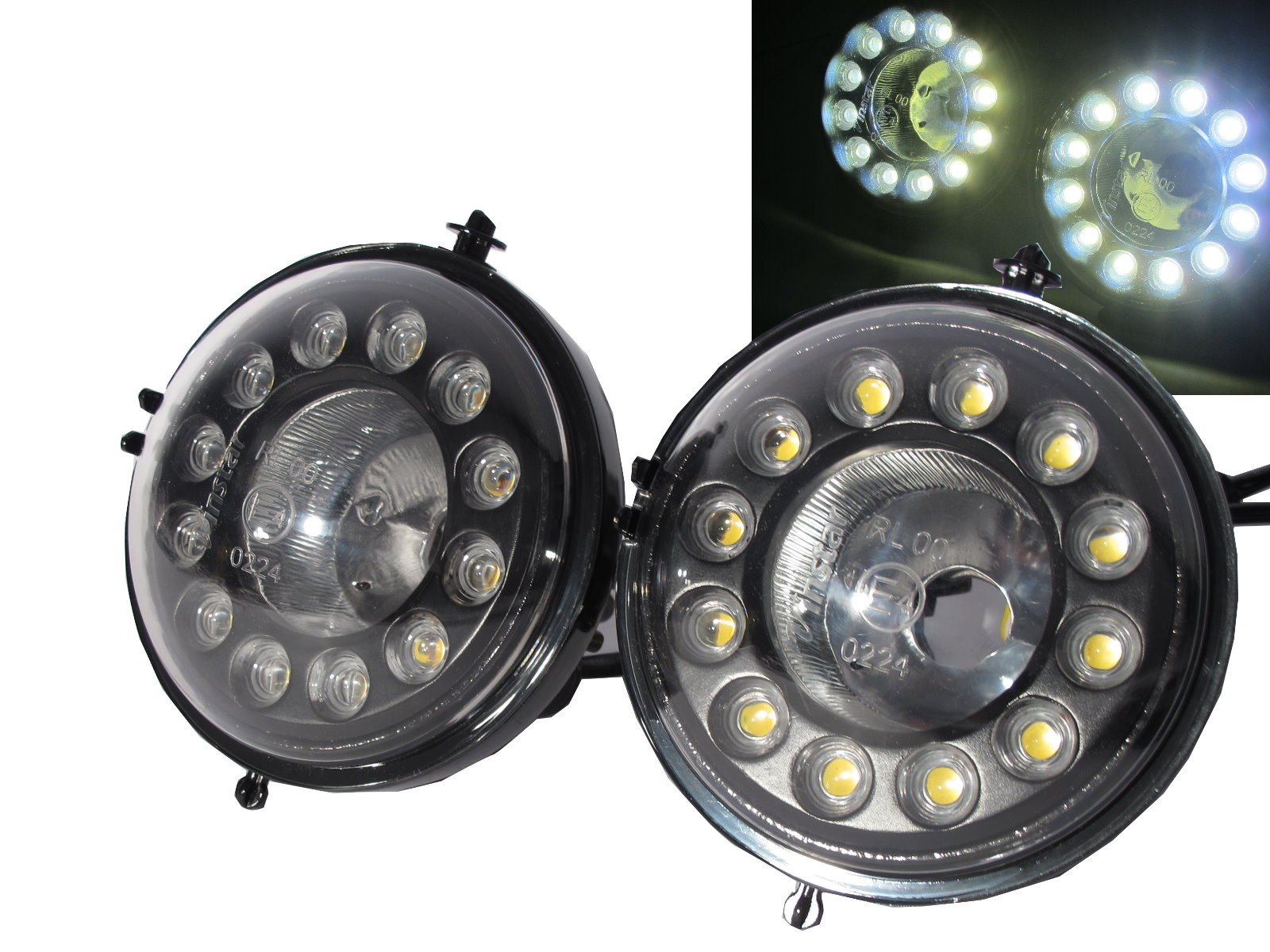 CrazyTheGod MINI R58 2011-2014 Coupe 2D LED DRL Daytime Running Fog Light Lamp Black for MINI