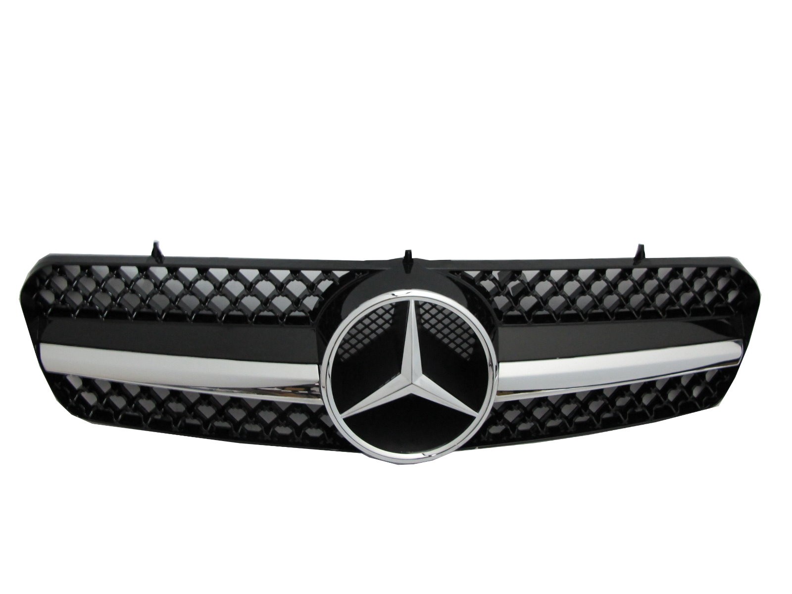 CrazyTheGod CL-CLASS W215/C215 2000-2005 Coupe 2D 1FIN GRILLE/GRILL Chrome/Black V2 for Mercedes-Benz