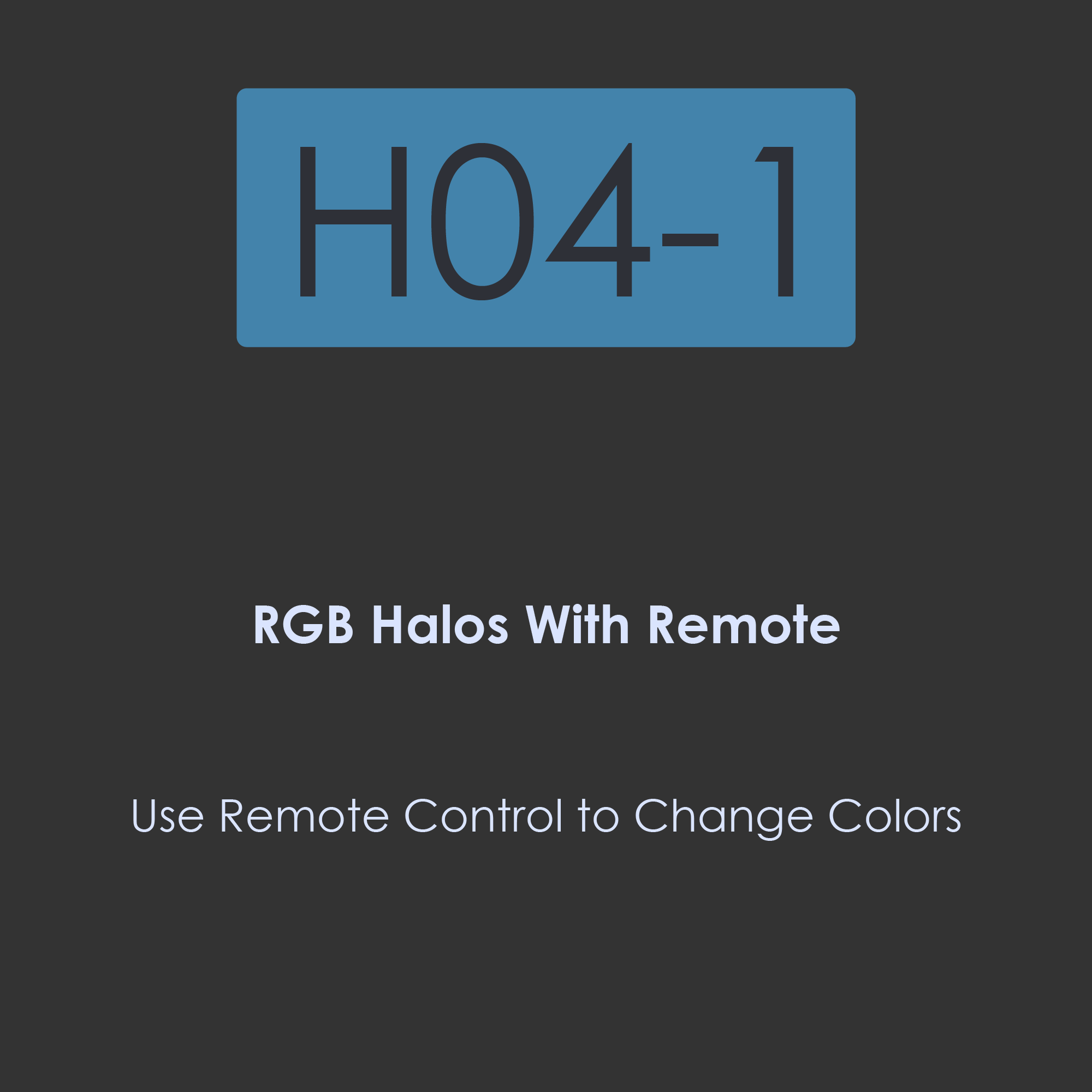 H04-RGB Colors Angel-Eye-Cotton Halos-RGB with Remote