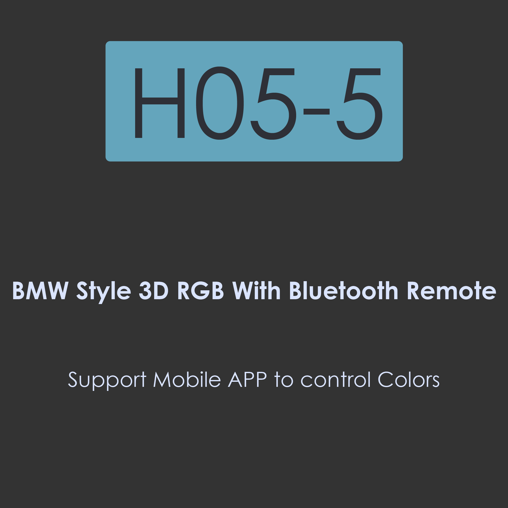 H05-3D Crystal Angel-Eye-BMW Style 3D RGB with Bluetooth Remote