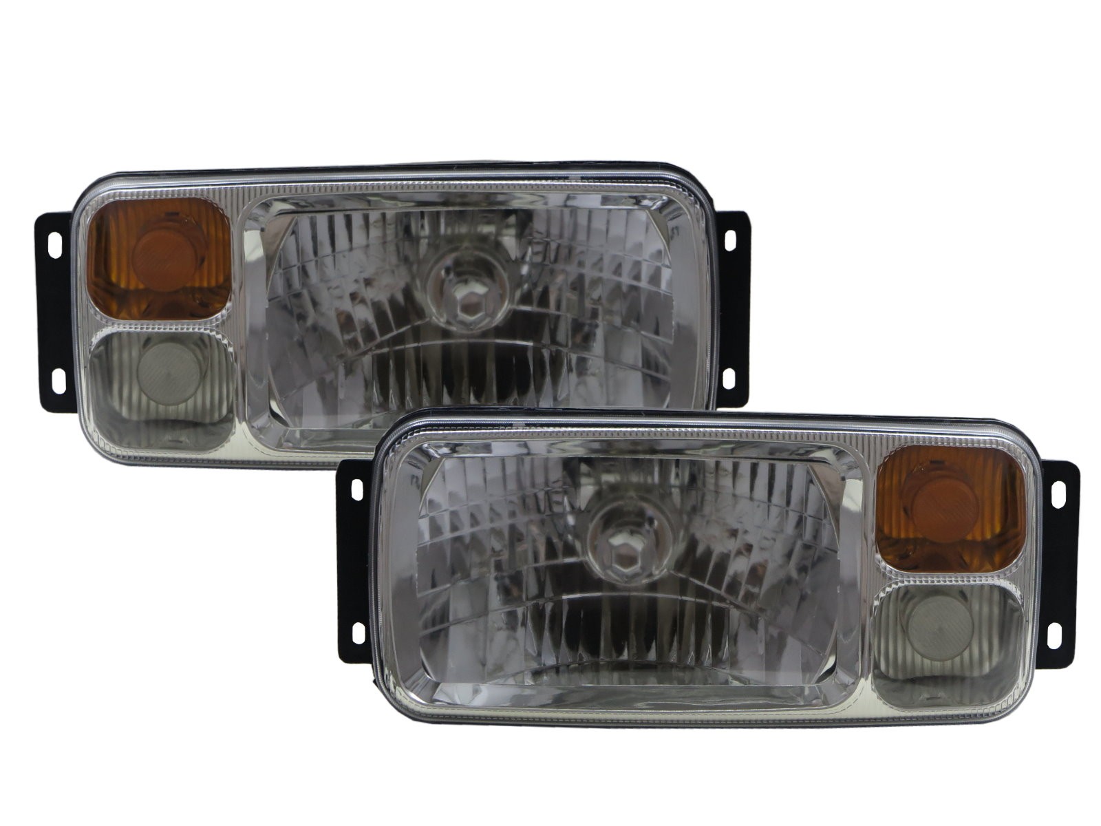 CrazyTheGod TRUCK-NG NG90 Truck 2D Clear Headlight Headlamp Chrome for Mercedes-Benz LHD