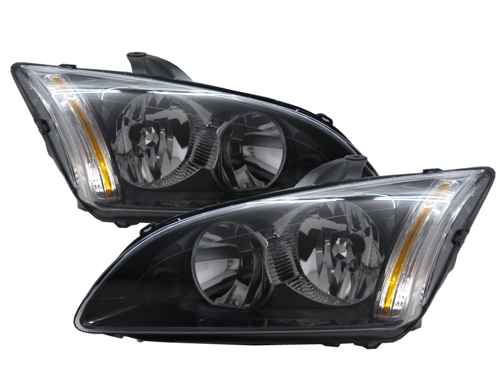 CrazyTheGod FOCUS Second generation 2005-2008 Sedan/Hatchback/Wagon 3D/4D/5D Clear Headlight Headlamp Black EUROPE for FORD LHD