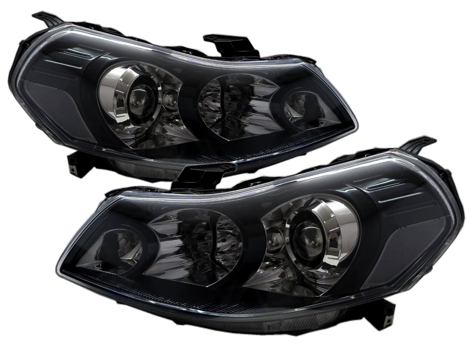 CrazyTheGod Sedici 2007-2013 Hatchback 5D Projector Headlight Headlamp Black US V2 for Fiat LHD
