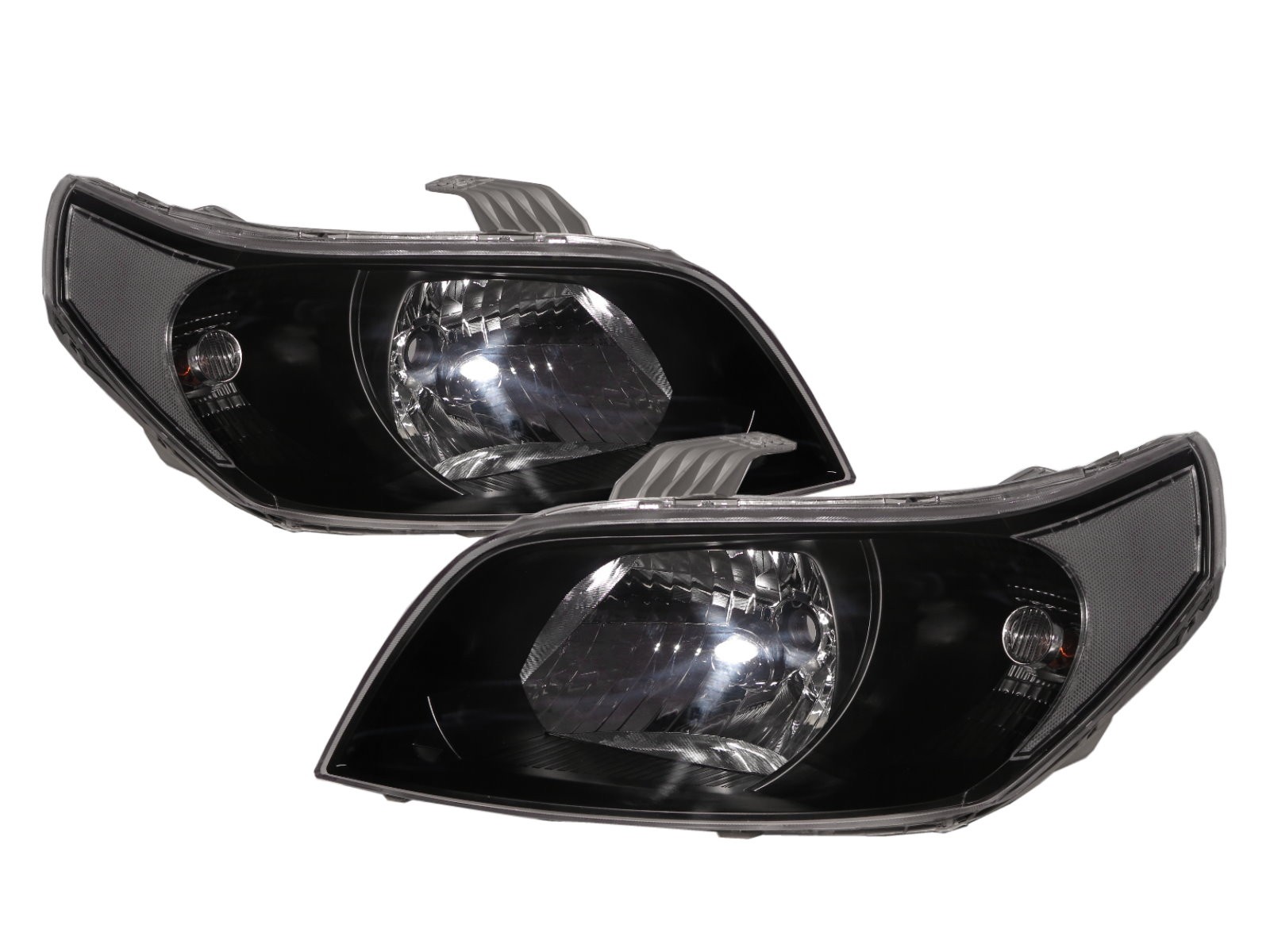 CrazyTheGod Aveo T250 First generation 2009-2011 FACELIFT Hatchback 3D/5D Clear Headlight Headlamp Black for CHEVROLET CHEVY LHD