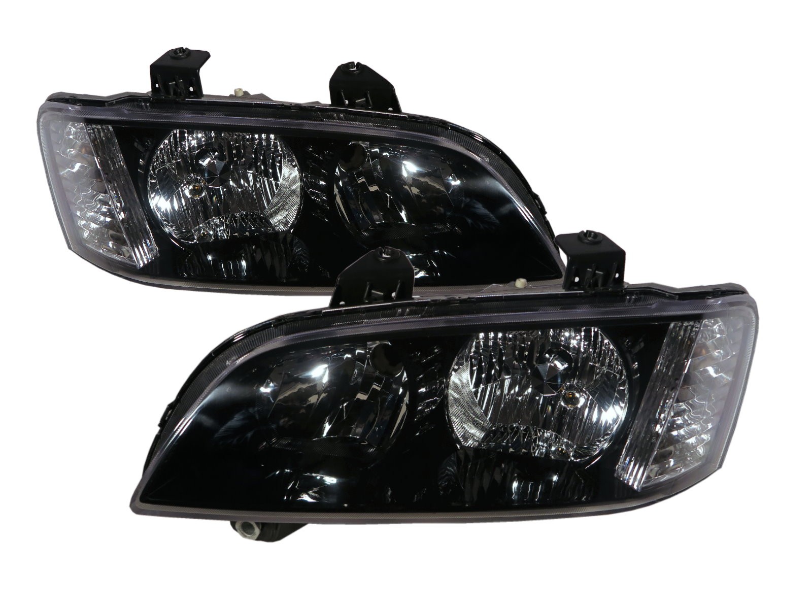 CrazyTheGod Lumina/Omega 2007-2010 Pre-Facelift Sedan 4D Clear Headlight Headlamp Black for CHEVROLET CHEVY RHD