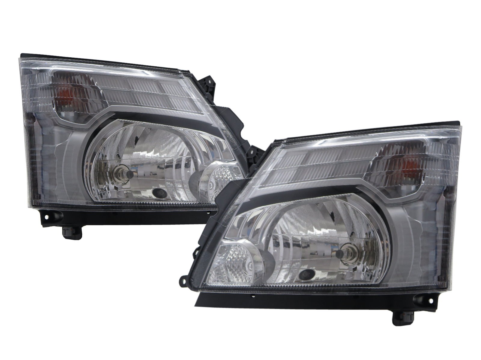 CrazyTheGod 300 Series Second generation 2011-present Truck 2D Clear Headlight Headlamp Chrome for HINO RHD