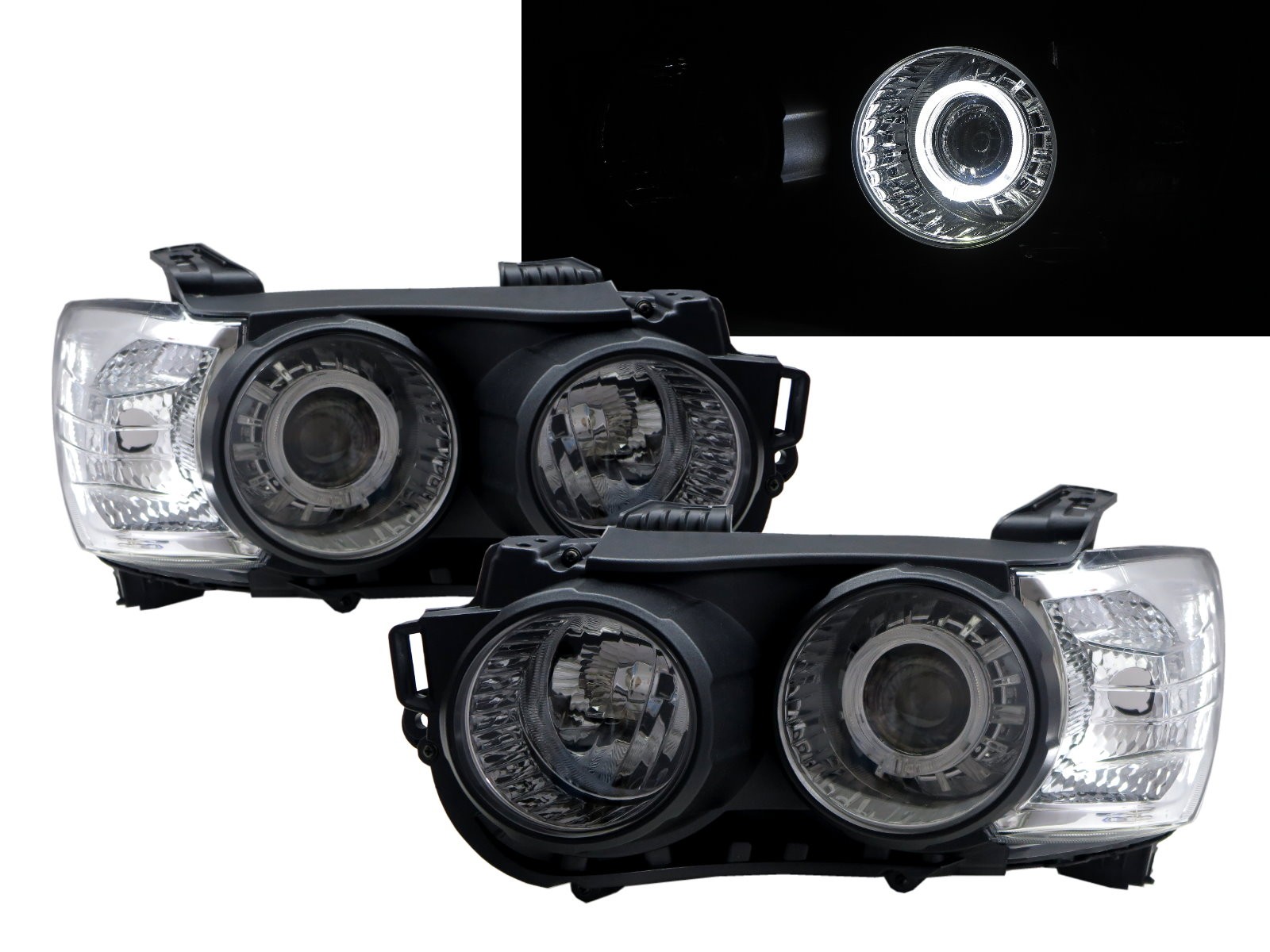 CrazyTheGod Barina TM Sixth generation 2012-2016 PRE-FACELIFT Sedan/Hatchback 4D/5D Guide LED Angel-Eye Projector Headlight Headlamp Black US for HOLDEN LHD