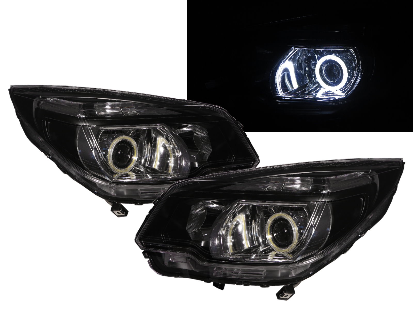 CrazyTheGod Colorado RG Second generation 2012-2016 SUV/Pickup 2D/4D/5D COB Projector Headlight Headlamp Black for HOLDEN LHD