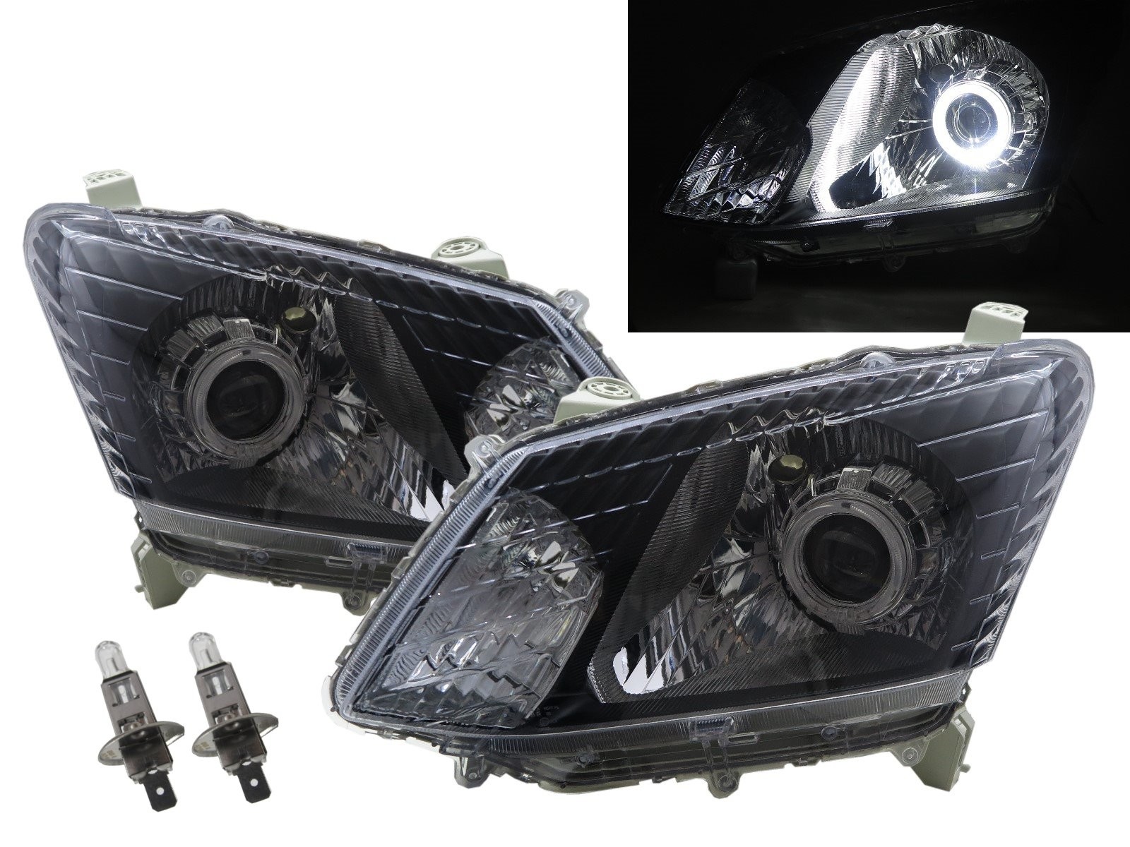 CrazyTheGod D-Max RT50 Second generation 2012-2015 Pre-Facelift Pickup Truck/Ute/Bakkie 2D/4D Guide LED Angel-Eye Projector Headlight Headlamp Black for ISUZU RHD