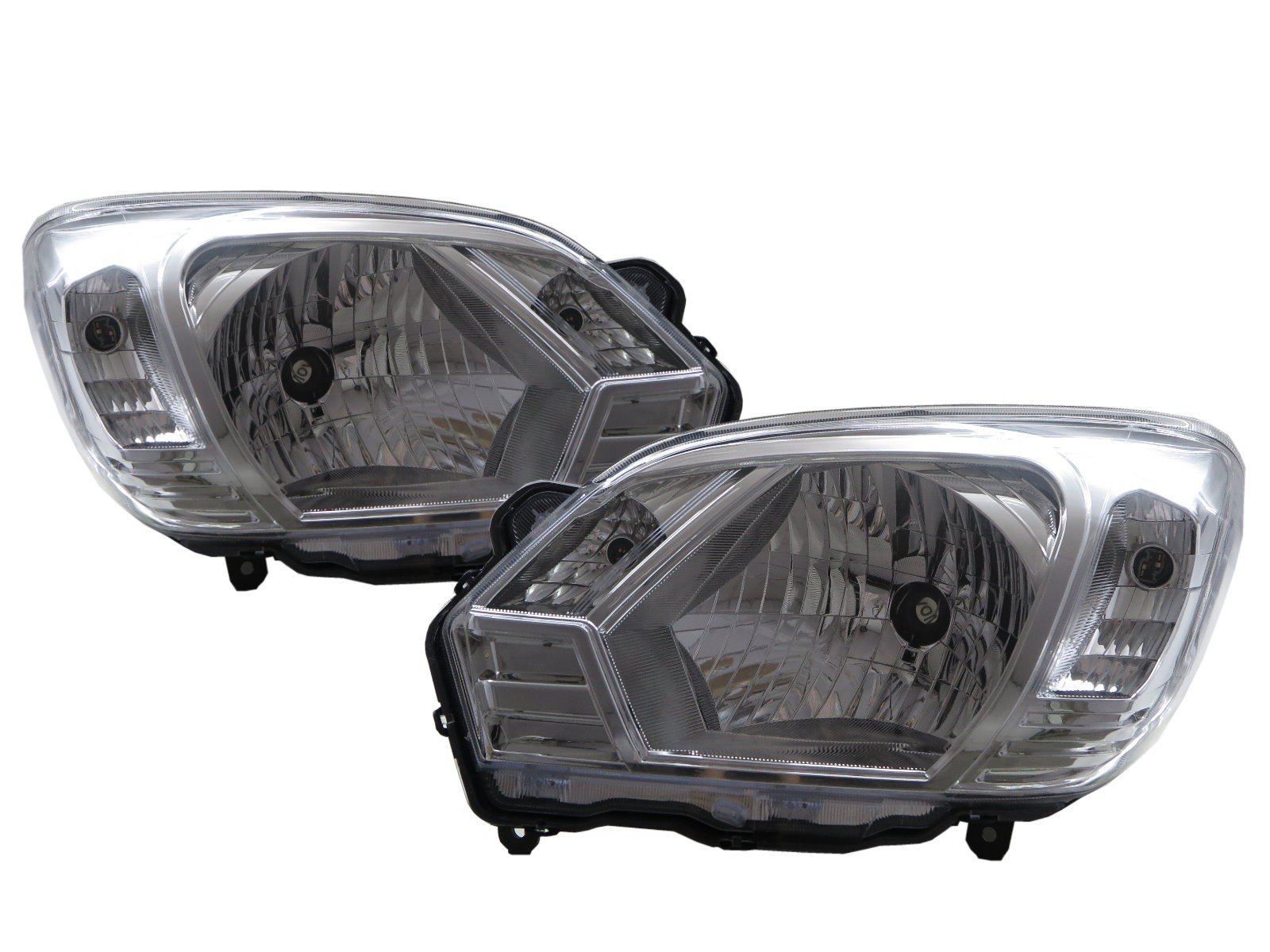CrazyTheGod Veryca 2013-present Truck 2D/4D Clear Headlight Headlamp Chrome for Mitsubishi LHD