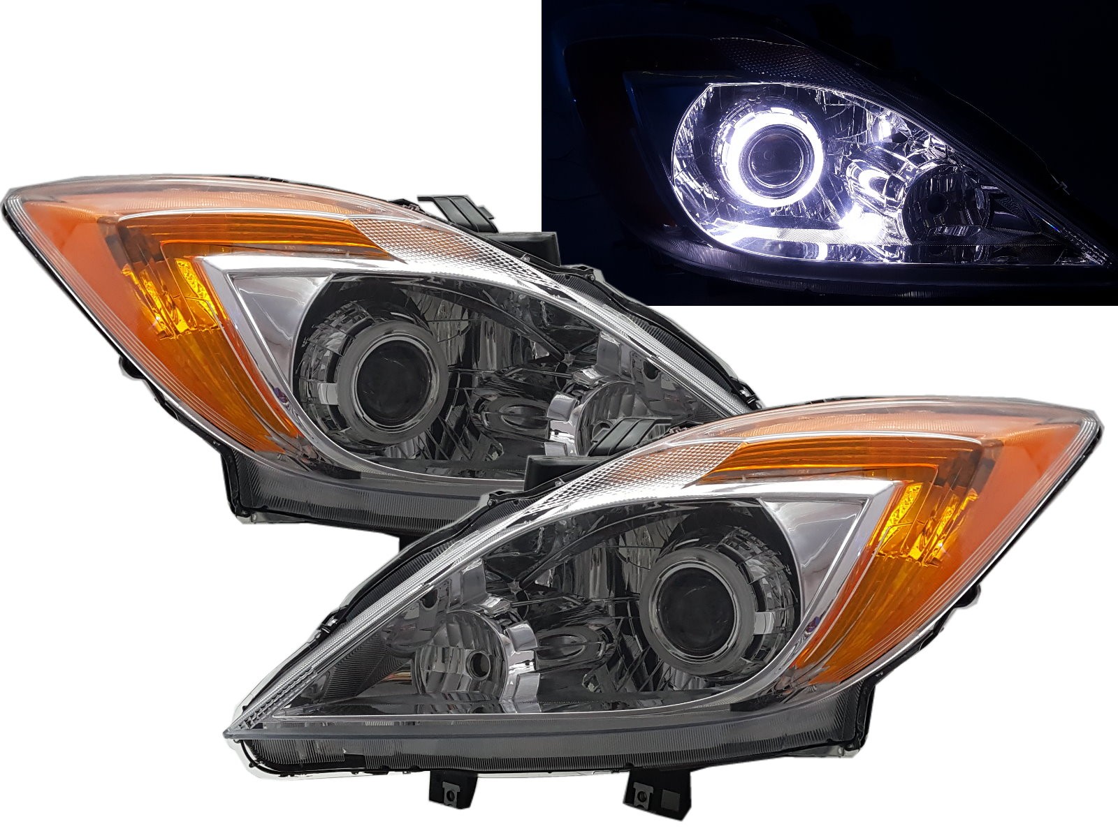 CrazyTheGod BT-50 Second generation 2011-2015 pickup 2D/4D CCFL Projector Headlight Headlamp Chrome for MAZDA RHD