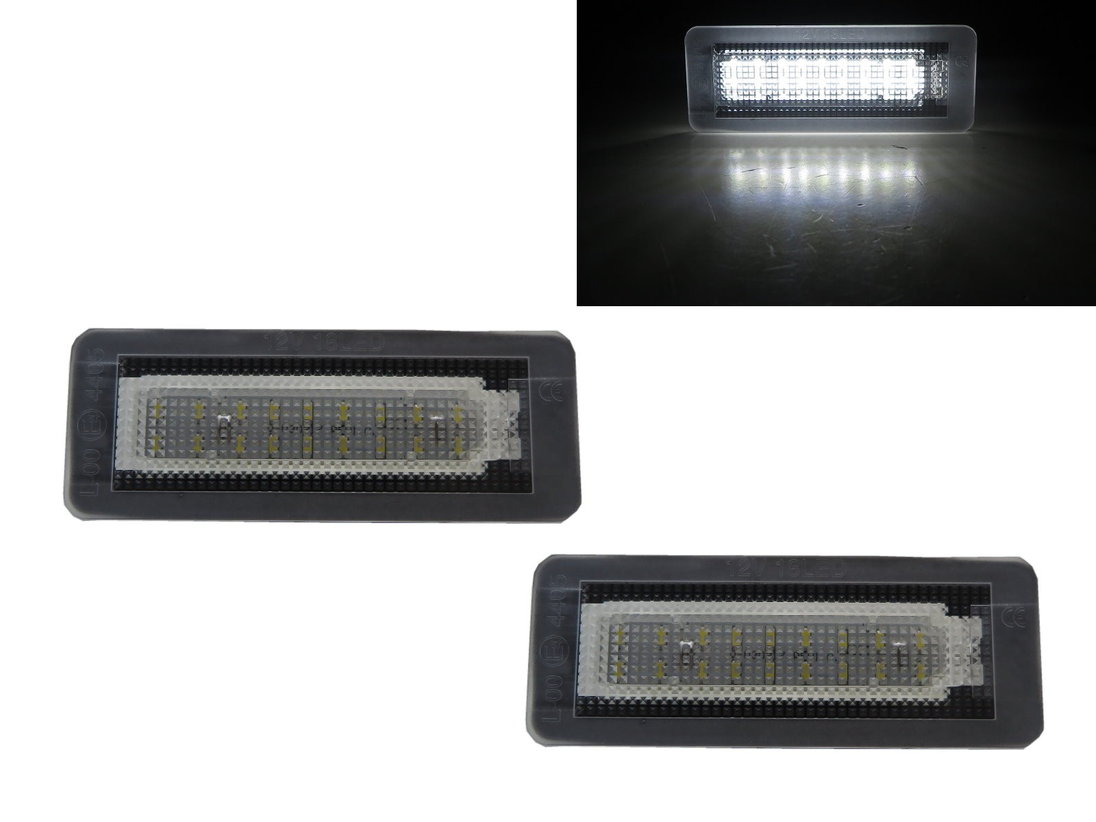 CrazyTheGod fortwo Second generation 2008-2014 Hatchback 3D LED License Lamp White for Smart