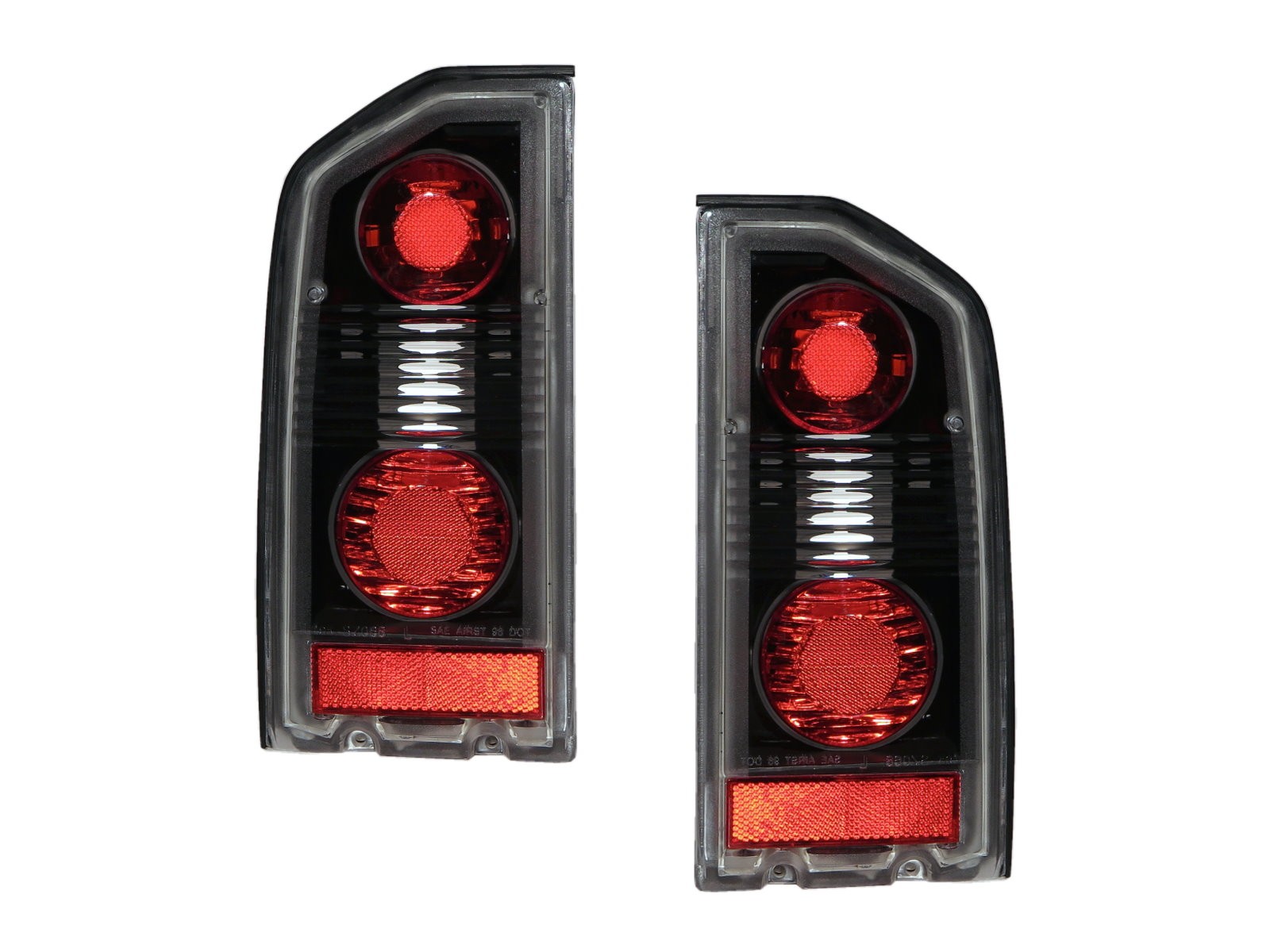 CrazyTheGod Tracker First generation 1988-1998 Convertible/SUV 2D/4D Clear Tail Rear Light Black for GMC