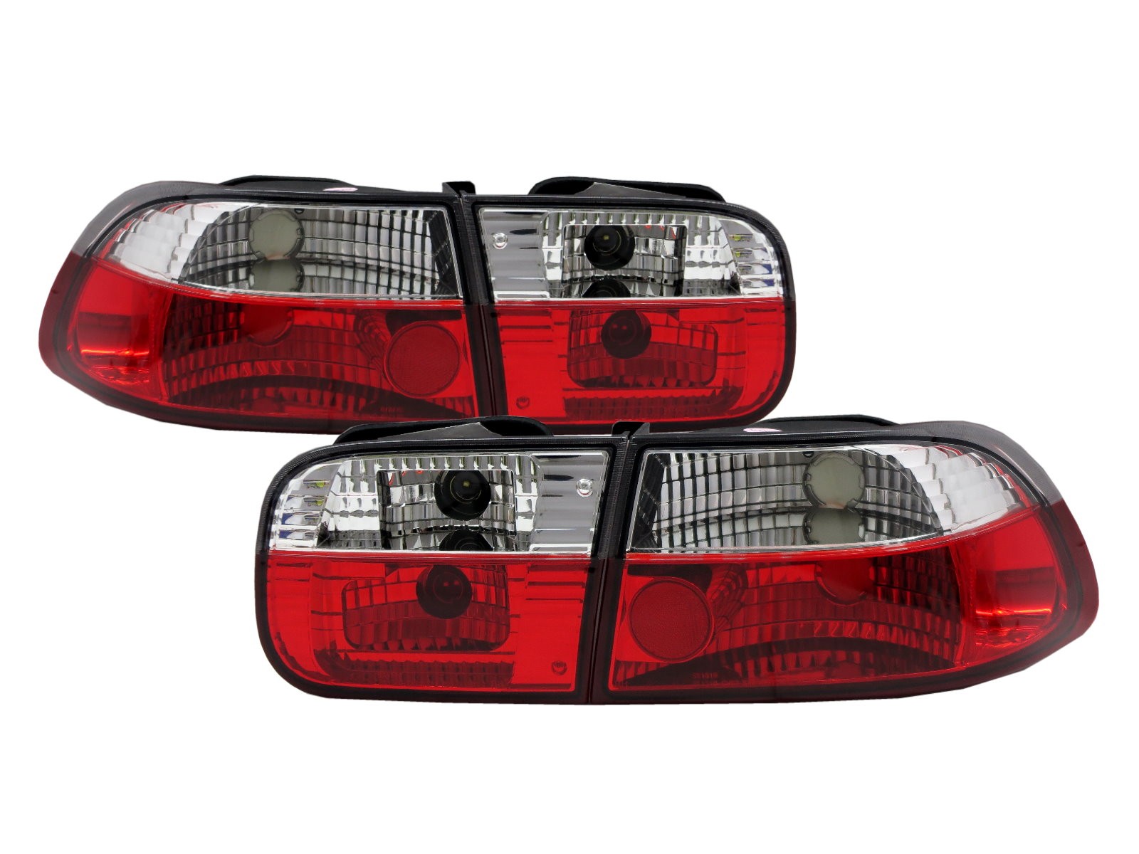 CrazyTheGod CIVIC EG/EH/EJ Fifth generation 1992-1995 Sedan/Coupe 2D/4D Clear Tail Rear Light Red/White for HONDA
