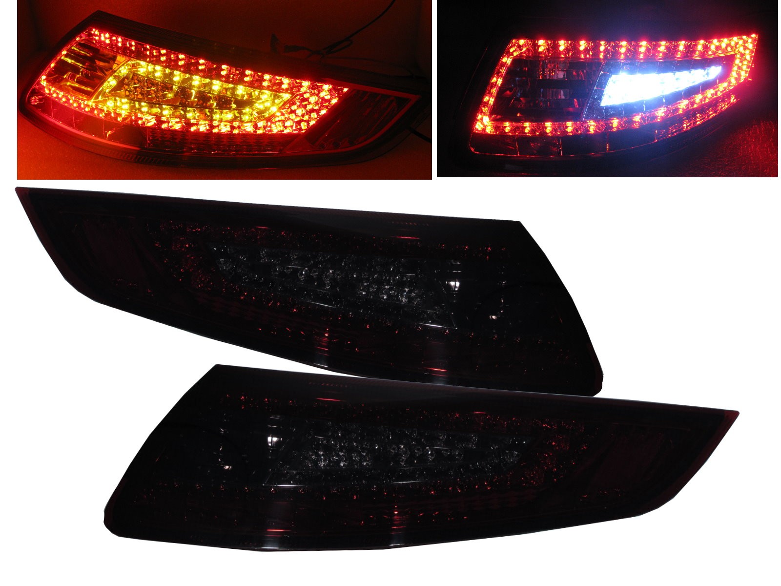 CrazyTheGod CARRERA 911 997 2005-2008 PRE-FACELIFT Coupe/Convertible 2D LED Tail Rear Light Red/Smoke V1 for PORSCHE