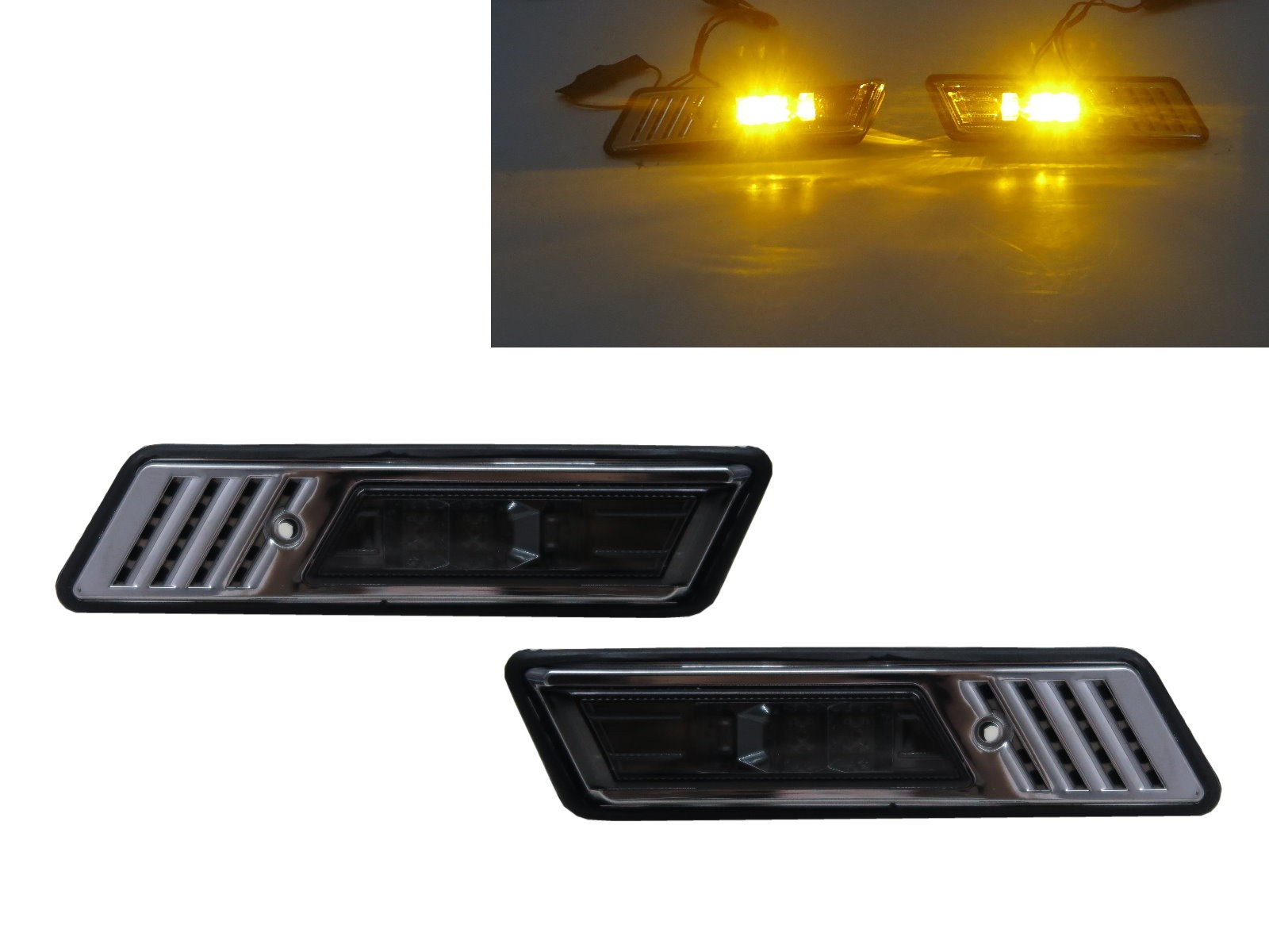 CrazyTheGod 3-Series E36 Third generation 1991-1996 Touring/Sedan/Coupe/Convertible 2D/4D/5D LED Z3Look Side Marker Light Lamp Smoke for BMW