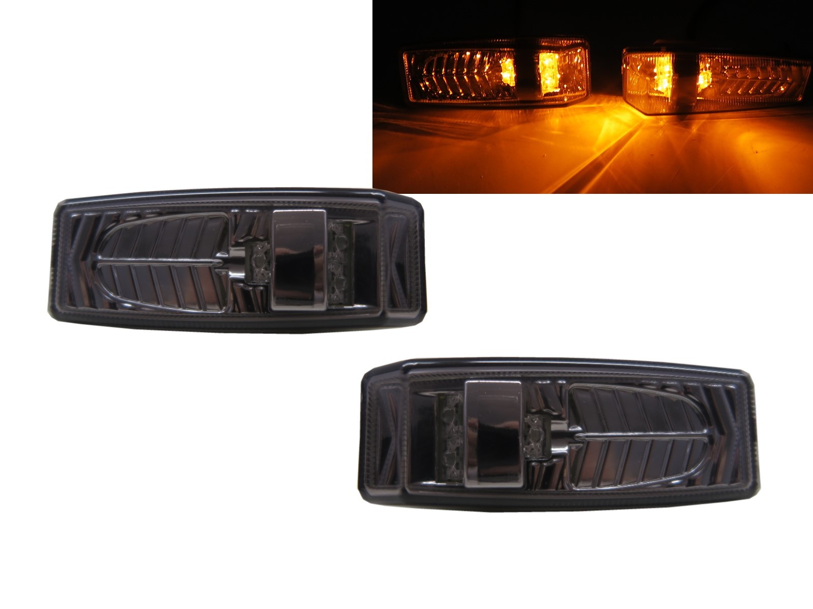 CrazyTheGod SL-CLASS R129 1989-2002 Roadster 2D LED Side Marker Light Lamp Smoke for Mercedes-Benz