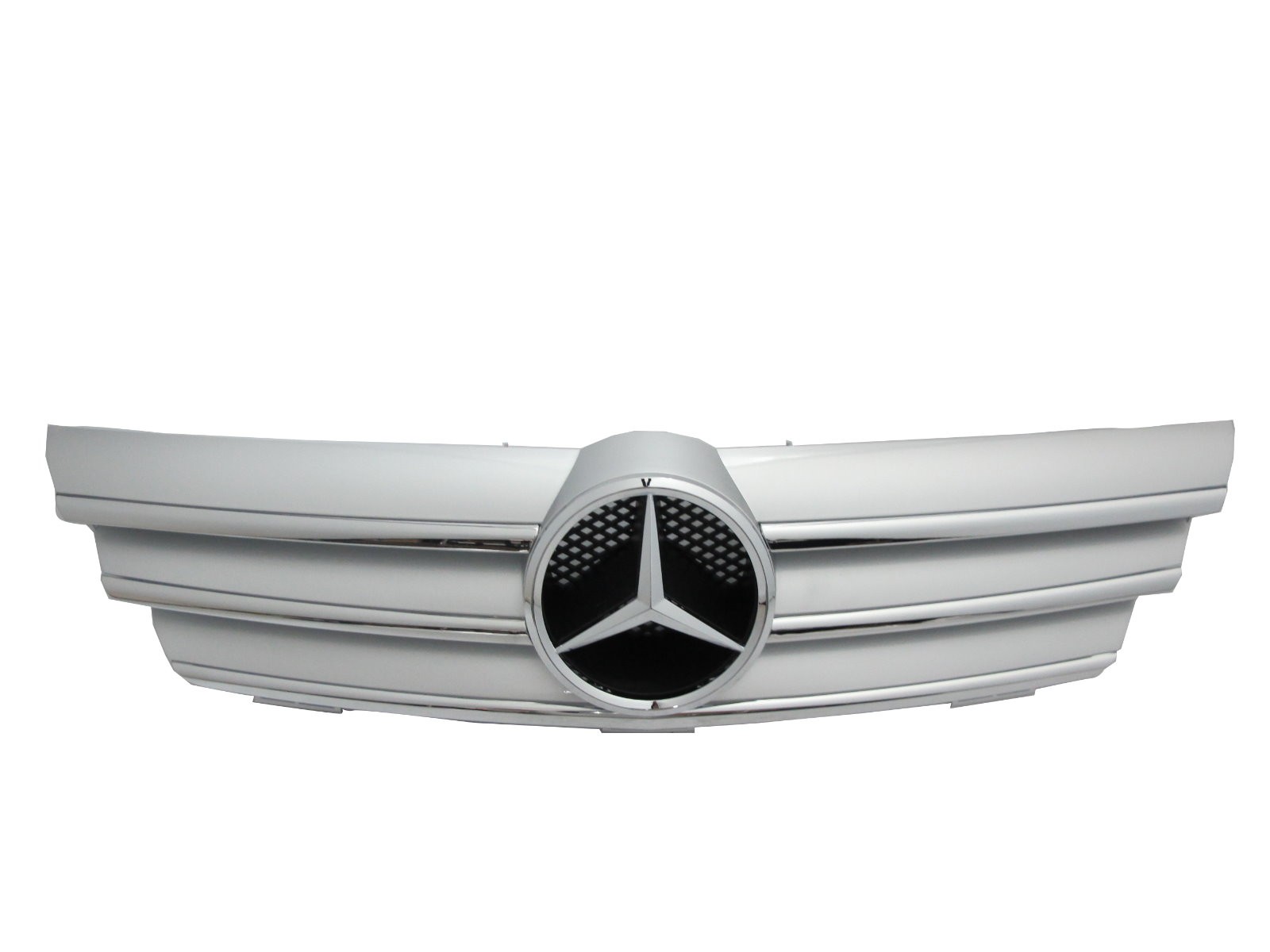 CrazyTheGod W203 2004-2007 COUPE GRILLE/GRILL 3FIN CHROME/SILVER for Mercedes-Benz