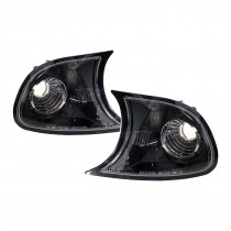 CrazyTheGod 3-Series E46 Fourth generation 1999-2001 Coupe/Convertible 2D Clear Corner Light Black for BMW