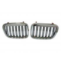 CrazyTheGod 3-Series E46 COMPACT 2000-2005 Hatchback 3D X5LOOK GRILLE/GRILL Chrome for BMW