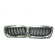 CrazyTheGod X3 E83 First generation 2003-2006 PRE-FACELIFT Wagon 5D M6Look GRILLE/GRILL Chrome/Black for BMW
