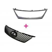 CrazyTheGod IS IS250/IS350/IS220D XE20 Second generation 2005-2008 PRE-FACELIFT Sedan 4D ISF Style GRILLE/GRILL Matt Black V2 for LEXUS