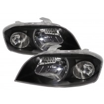 CrazyTheGod Aveo/Gentra 2007-2011 Sedan 4D Crystal Headlight Headlamp Black for DAEWOO LHD