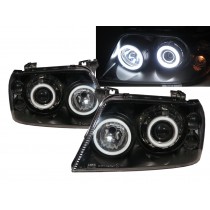 CrazyTheGod ESCAPE First generation 2004-2007 Facelift SUV 5D Cotton Halo Projector Headlight Headlamp Black for FORD RHD