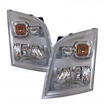 CrazyTheGod TRANSIT Third generation 2007-2009 Facelift Minibus 4D Clear Headlight Headlamp Silver for FORD LHD