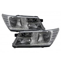 CrazyTheGod Freemont JC 2011-present SUV 5D Clear Headlight Headlamp Chrome for Fiat LHD