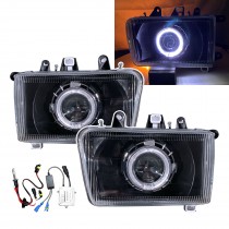 CrazyTheGod Admiral 2004-2007 SUV 5D Guide LED Angel-Eye Projector Headlight Headlamp Black V3 for ZX AUTO LHD