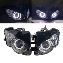 CrazyTheGod Fireblade 2008-2011 Motorcycles CCFL Projector Headlight Headlamp Black for Honda Motor