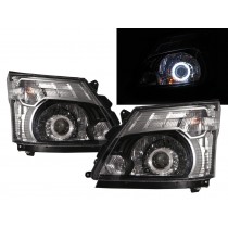 CrazyTheGod 300 Series Second generation 2011-present Truck 2D CCFL Projector Headlight Headlamp Black for HINO RHD