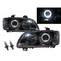 CrazyTheGod Commodore VE Fourth generation 2006-2010 Pre-Facelift Sedan/Wagon/Coupe 2D/4D/5D Guide LED Angel-Eye Projector Headlight Headlamp Black for HOLDEN LHD