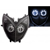 CrazyTheGod Movie 2013-2014 Motorcycles CCFL Projector LED Headlight Headlamp Black for KYMCO