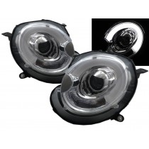 CrazyTheGod MINI COOPER R55 R56 R57 R58 R59 2006-2013 Hatchback/Coupe/Convertible/Roadster 2D/3D/5D Halogen Projector Headlight Headlamp Chrome for MINI LHD