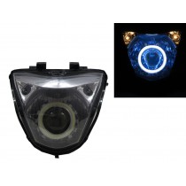 CrazyTheGod Inazuma GW250 2013-2017 Motorcycles COB Projector Headlight Headlamp Chrome for SUZUKI