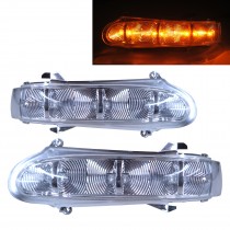CrazyTheGod CL-CLASS W215/C215 Second generation 1999-2003 Coupe 2D LED Mirror Light Chrome for Mercedes-Benz