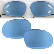 CrazyTheGod 1007 2005-2009 MPV 3D LED Signal Light Anti-Glare MIrror Glass Blue for PEUGEOT