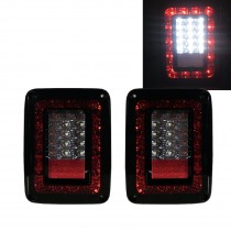 CrazyTheGod Wrangler JK Third generation 2007-2017 Coupe/Convertible 2D/4D LED Tail Rear Light Red/Black for JEEP