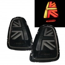 CrazyTheGod MINI R56 Second generation 2011-2013 Facelift Hatchback 3D LED Tail Rear Light Smoke for MINI