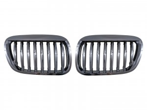 CrazyTheGod X5 E53 First generation 1999-2003 Pre-Facelift SUV 5D M6Look GRILLE/GRILL Chrome for BMW