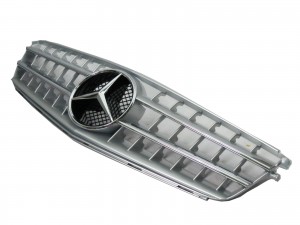CrazyTheGod W204 2008-2013 2FIN GRILLE/GRILL SILVER for Mercedes-Benz CL65 Style