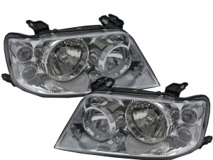 CrazyTheGod ESCAPE First generation 2004-2007 FACELIFT SUV 5D Clear Headlight Headlamp Chrome for FORD LHD