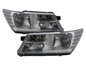CrazyTheGod Freemont JC 2011-present SUV 5D Clear Headlight Headlamp Chrome for Fiat LHD