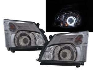 CrazyTheGod Dutro Second generation 2011-present Truck 2D CCFL Projector Headlight Headlamp Chrome for HINO RHD