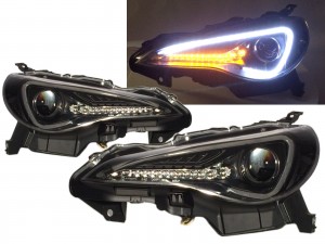CrazyTheGod FT-86 2012-present Coupe 2D DRL Dynamic Turn signal HID D4S Headlight Headlamp Black for TOYOTA LHD