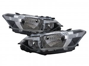 CrazyTheGod VIOS XP150 Third generation 2013-2015 Sedan 4D Clear Headlight Headlamp W/ Motor Chrome V2 for TOYOTA LHD